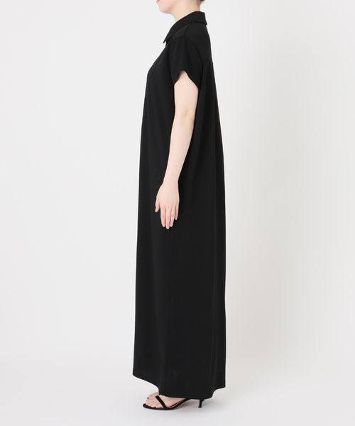 VERMEIL par iena（ヴェルメイユパーイエナ）の「Easy jersey シャツワンピース（シャツワンピース・レディース・ブラック/ボルドー・FREE）」の7枚目の写真