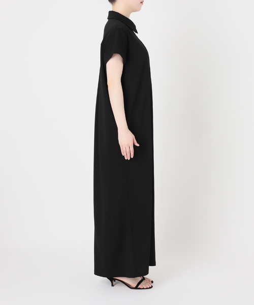 VERMEIL par iena（ヴェルメイユパーイエナ）の「Easy jersey シャツワンピース（シャツワンピース・レディース・ブラック/ボルドー・FREE）」の9枚目の写真