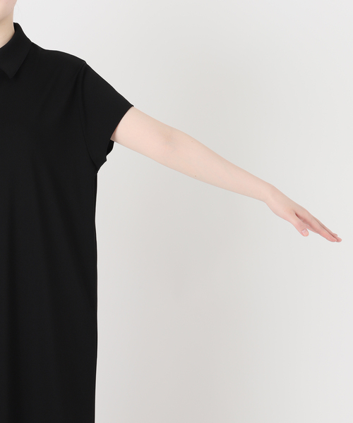 VERMEIL par iena（ヴェルメイユパーイエナ）の「Easy jersey シャツワンピース（シャツワンピース・レディース・ブラック/ボルドー・FREE）」の10枚目の写真