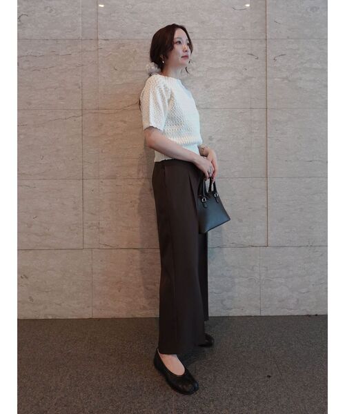 LAGUNAMOON（ラグナムーン）の「ブークレーネップニットプルオーバー（ニット/セーター・レディース・ブラック/ピンク/ホワイト・FREE）」の7枚目の写真