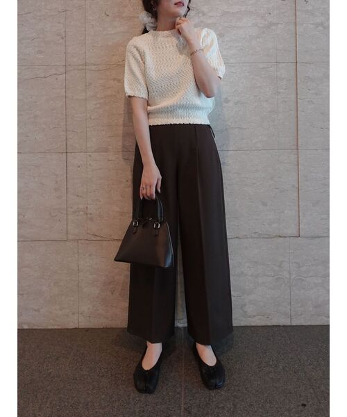 LAGUNAMOON（ラグナムーン）の「ブークレーネップニットプルオーバー（ニット/セーター・レディース・ブラック/ピンク/ホワイト・FREE）」の9枚目の写真