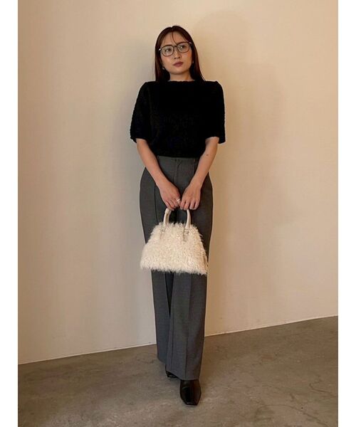 LAGUNAMOON（ラグナムーン）の「ブークレーネップニットプルオーバー（ニット/セーター・レディース・ブラック/ピンク/ホワイト・FREE）」の13枚目の写真