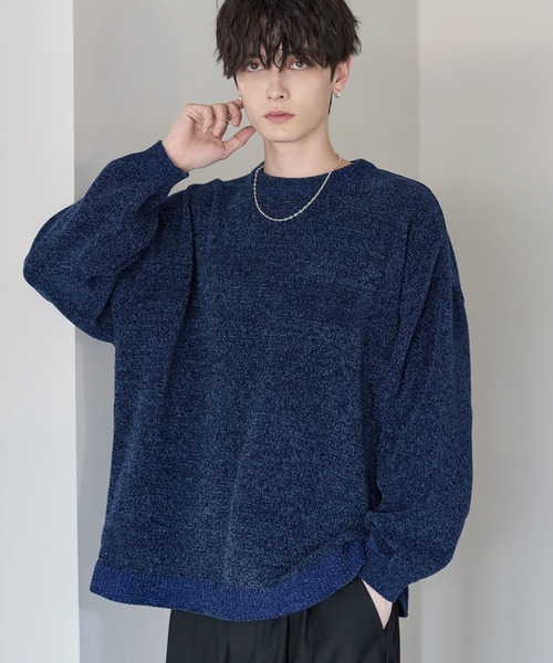 美品 近年モデル クルニ ニットセーター スウェット クルーネック 2 CULLNI トレーナー スウェット Logo Embroidery Pullover メンズ