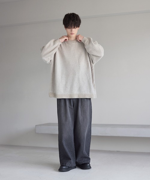 ETELIO（エテリオ）の「畦編みモールクルーニット（ニット/セーター・メンズ・ブルー/アイボリー/ブラック/ワイン/チャコール・S/M/L/XL）」の11枚目の写真