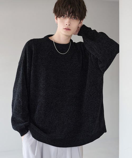 ETELIO（エテリオ）の「畦編みモールクルーニット（ニット/セーター・メンズ・ブルー/アイボリー/ブラック/ワイン/チャコール・S/M/L/XL）」の15枚目の写真