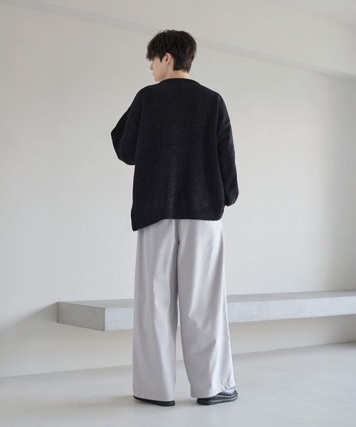 ETELIO（エテリオ）の「畦編みモールクルーニット（ニット/セーター・メンズ・ブルー/アイボリー/ブラック/ワイン/チャコール・S/M/L/XL）」の22枚目の写真