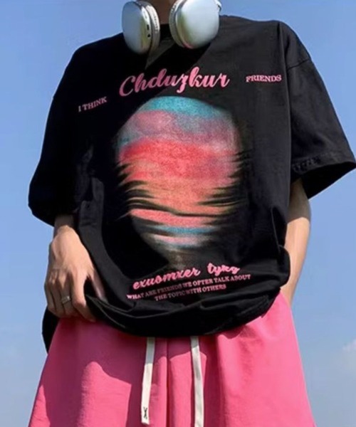 NOWLE(ノウル)の「【NOWLE】サンセット ブラー プリント 半袖 Tシャツ(Tシャツ/カットソー・メンズ・アイボリー/ブラック・LARGE/MEDIUM/X-LARGE)」の10枚目の写真