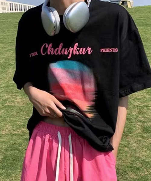 NOWLE(ノウル)の「【NOWLE】サンセット ブラー プリント 半袖 Tシャツ(Tシャツ/カットソー・メンズ・アイボリー/ブラック・LARGE/MEDIUM/X-LARGE)」の9枚目の写真