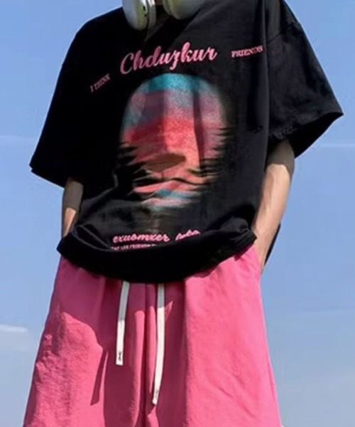 NOWLE(ノウル)の「【NOWLE】サンセット ブラー プリント 半袖 Tシャツ(Tシャツ/カットソー・メンズ・アイボリー/ブラック・LARGE/MEDIUM/X-LARGE)」の8枚目の写真