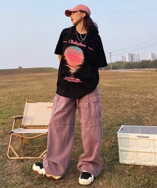 NOWLE(ノウル)の「【NOWLE】サンセット ブラー プリント 半袖 Tシャツ(Tシャツ/カットソー・メンズ・アイボリー/ブラック・LARGE/MEDIUM/X-LARGE)」の6枚目の写真