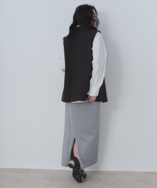 Shelly island（シェリーアイランド）の「ラメニットナロースカート（スカート・レディース・グレー/ブラック/ベージュ・FREE）」の15枚目の写真