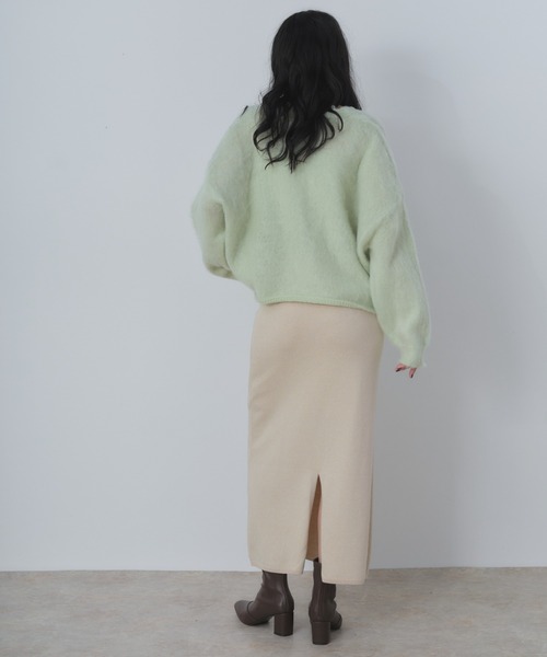 Shelly island（シェリーアイランド）の「ラメニットナロースカート（スカート・レディース・グレー/ブラック/ベージュ・FREE）」の21枚目の写真