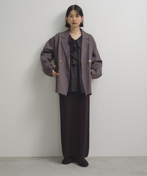 Shelly island（シェリーアイランド）の「ラメニットナロースカート（スカート・レディース・グレー/ブラック/ベージュ・FREE）」の22枚目の写真