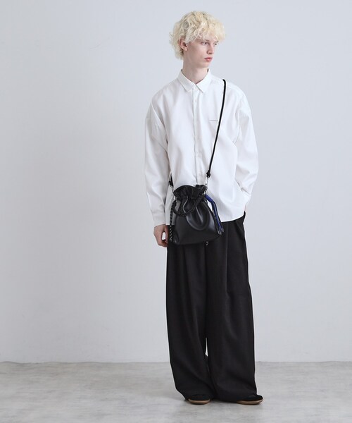 tk.TAKEO KIKUCHI（ティーケータケオキクチ）の「ADAMPATEK 別注 アソート巾着ショルダーバッグ（ショルダーバッグ・メンズ・ブラック系/ブラック/ブラック系5/ダークブラウン系5・00）」の19枚目の写真