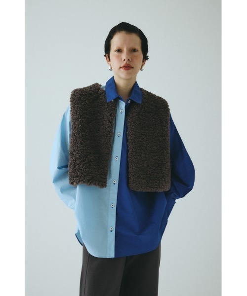 HeRIN.CYE(ヘリンドットサイ)の「Fur like vest ファーライクベスト(ベスト・レディース・グレー/ブラウン・FREE)」の2枚目の写真