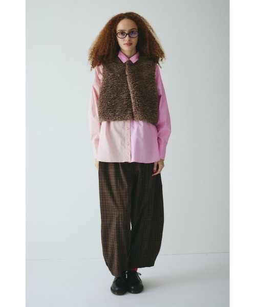 HeRIN.CYE(ヘリンドットサイ)の「Fur like vest ファーライクベスト(ベスト・レディース・グレー/ブラウン・FREE)」の3枚目の写真