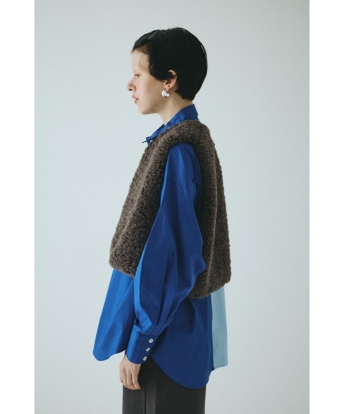 HeRIN.CYE(ヘリンドットサイ)の「Fur like vest ファーライクベスト(ベスト・レディース・グレー/ブラウン・FREE)」の11枚目の写真