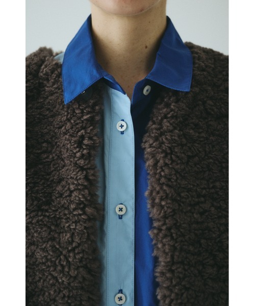 HeRIN.CYE(ヘリンドットサイ)の「Fur like vest ファーライクベスト(ベスト・レディース・グレー/ブラウン・FREE)」の13枚目の写真