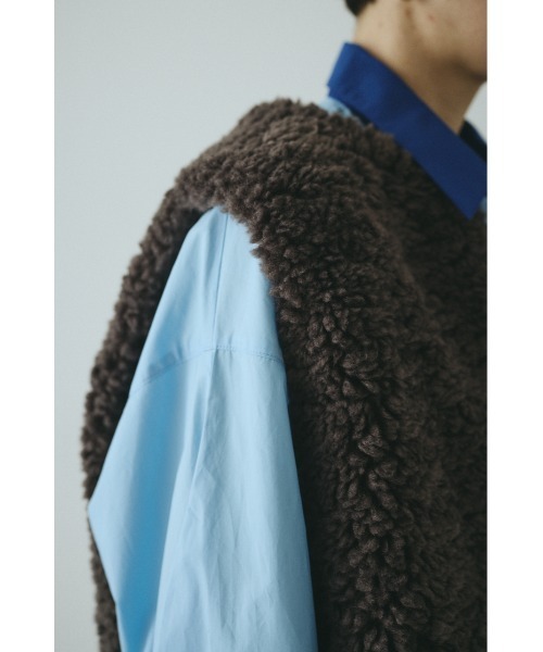 HeRIN.CYE(ヘリンドットサイ)の「Fur like vest ファーライクベスト(ベスト・レディース・グレー/ブラウン・FREE)」の15枚目の写真
