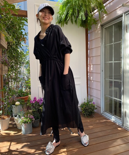 AVIE ワンピース ストライプローズ柄ワンピース | kawaii | axes femme online shop