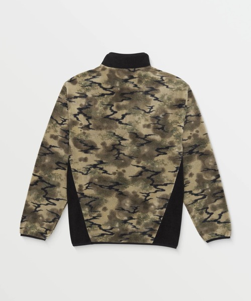 VOLCOM(ボルコム)の「【VOLCOM/ボルコム】 ERROR 92 MOCK NECK /モックネック総柄ハーフジップフリーススウェット(スウェット・メンズ・ダークカーキ・XX-LARGE/SMALL/MEDIUM/LARGE/X-LARGE)」の2枚目の写真