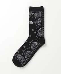 THE NORTH FACE（ザノースフェイス）の「THE NORTH FACE ザ・ノースフェイス バンダナ ペイズリー PAISLEY SOCKS,LOGO STRIPE SOCKS ロゴ ストライプソックス（ソックス/靴下・メンズ）」