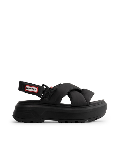 HUNTER(ハンター)の「ユニセックス シティ リベル パフド クロスオーバー サンダル(サンダル・レディース・ブラック/オフホワイト・UK8/UK7/UK6/UK5/UK4/UK3/UK9)」の3枚目の写真