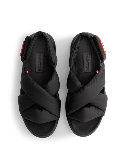 HUNTER(ハンター)の「ユニセックス シティ リベル パフド クロスオーバー サンダル(サンダル・レディース・ブラック/オフホワイト・UK8/UK7/UK6/UK5/UK4/UK3/UK9)」の6枚目の写真