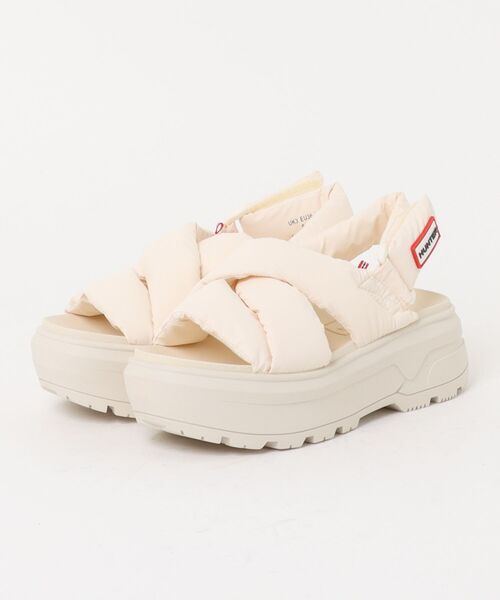 HUNTER(ハンター)の「ユニセックス シティ リベル パフド クロスオーバー サンダル(サンダル・レディース・ブラック/オフホワイト・UK8/UK7/UK6/UK5/UK4/UK3/UK9)」の12枚目の写真