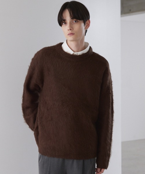 LUENNA】Basic Shaggy Knit Sweater / ベーシック シャギーニット