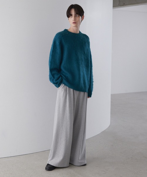 LUENNA（ルエナ）の「【LUENNA】Basic Shaggy Knit Sweater / ベーシック シャギーニットセーター（ニット/セーター・メンズ・グレー/ダークブラウン/ブルーグリーン/ブラック/ブラック系1/ネイビー系1・L/M/S）」の19枚目の写真