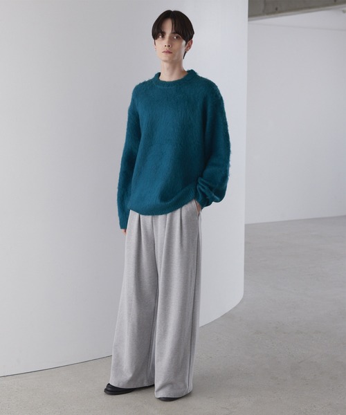 LUENNA（ルエナ）の「【LUENNA】Basic Shaggy Knit Sweater / ベーシック シャギーニットセーター（ニット/セーター・メンズ・グレー/ダークブラウン/ブルーグリーン/ブラック/ブラック系1/ネイビー系1・L/M/S）」の20枚目の写真