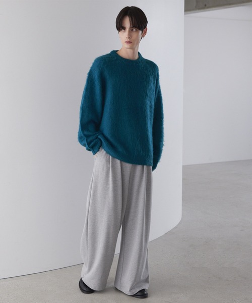 LUENNA（ルエナ）の「【LUENNA】Basic Shaggy Knit Sweater / ベーシック シャギーニットセーター（ニット/セーター・メンズ・グレー/ダークブラウン/ブルーグリーン/ブラック/ブラック系1/ネイビー系1・L/M/S）」の21枚目の写真