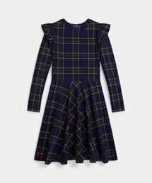 POLO RALPH LAUREN CHILDRENSWEAR（ポロ ラルフ ローレン チルドレンズウェア）の「チェック フリル ストレッチ ジャージー ドレス（ワンピース・キッズ）」