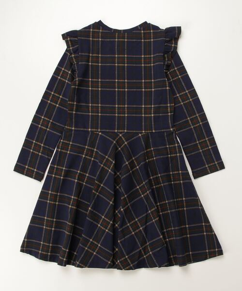 新品♥RALPH LAUREN ドレープ ストレッチ 大きいサイズ ワンピース チェック フリル ストレッチ ジャージー ドレス（ワンピース