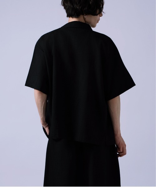 Crownor（クラウノアー）の「リネンタッチ ルーズシャツ（シャツ/ブラウス・メンズ・ブラック系/ブラック/ブルーグレー・LARGE/MEDIUM/SMALL）」の6枚目の写真