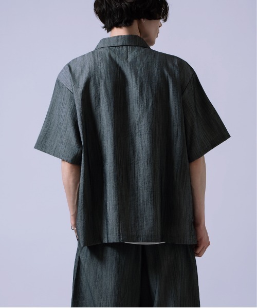 Crownor（クラウノアー）の「リネンタッチ ルーズシャツ（シャツ/ブラウス・メンズ・ブラック系/ブラック/ブルーグレー・LARGE/MEDIUM/SMALL）」の11枚目の写真