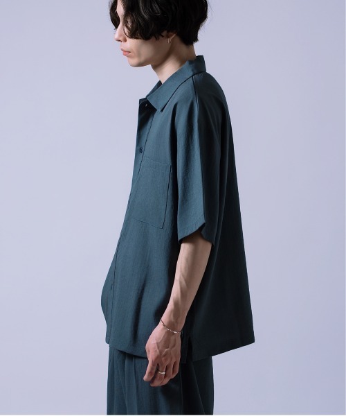 Crownor（クラウノアー）の「リネンタッチ ルーズシャツ（シャツ/ブラウス・メンズ・ブラック系/ブラック/ブルーグレー・LARGE/MEDIUM/SMALL）」の15枚目の写真