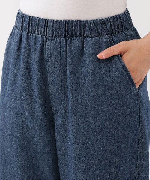 無印良品（ムジルシリョウヒン）の「婦人　洗いざらし　デニムイージーテーパードパンツ（その他パンツ・レディース・ダークネイビー/ブルー・XL/L/M/S）」の7枚目の写真