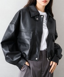 SpRay（スプレイ）の「ヴィンテージレザーショートブルゾン（ブルゾン）」