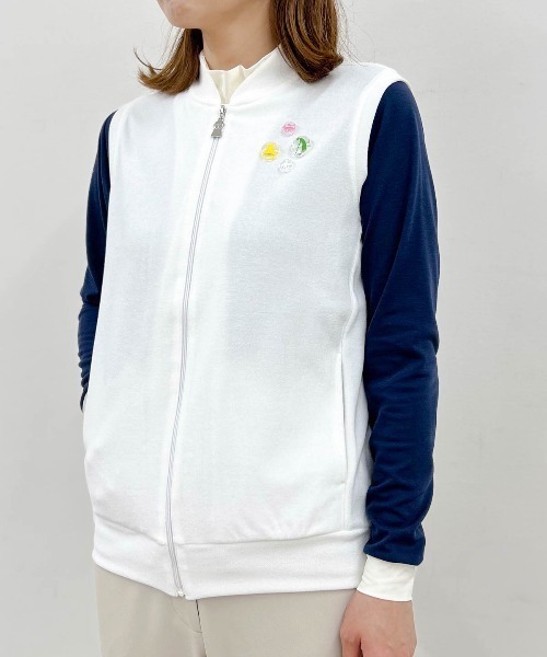 オンラインストア・店舗限定商品】コットン混パイルジップベスト