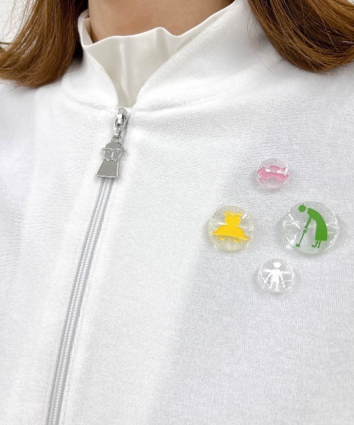 Picone CLUB(ピッコーネクラブ)の「【オンラインストア・店舗限定商品】コットン混パイルジップベスト(ベスト・レディース・ネイビー/ホワイト・S/M)」の11枚目の写真