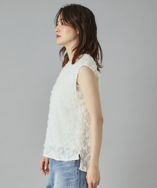 DRESSTERIOR（ドレステリア）の「【セットアップ可/トレンド】カットジャカードフレンチスリーブブラウス（シャツ/ブラウス・レディース・ブラック/アイボリー・34/36/38）」の13枚目の写真