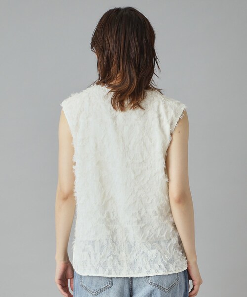 DRESSTERIOR（ドレステリア）の「【セットアップ可/トレンド】カットジャカードフレンチスリーブブラウス（シャツ/ブラウス・レディース・ブラック/アイボリー・34/36/38）」の14枚目の写真