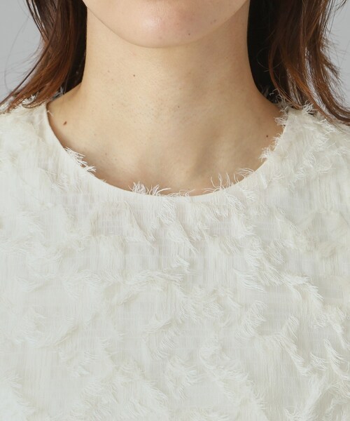 DRESSTERIOR（ドレステリア）の「【セットアップ可/トレンド】カットジャカードフレンチスリーブブラウス（シャツ/ブラウス・レディース・ブラック/アイボリー・34/36/38）」の15枚目の写真