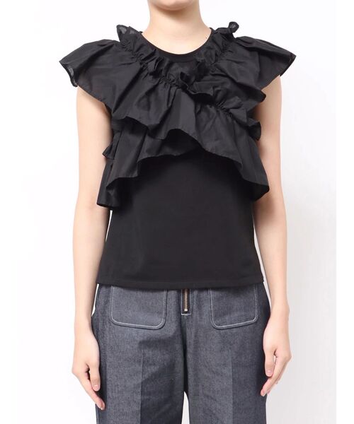 TONAL（トーナル）の「マルチWAYフリルトップス（Tシャツ/カットソー・レディース・ブラック/グレー/ブラウン・MEDIUM）」の15枚目の写真