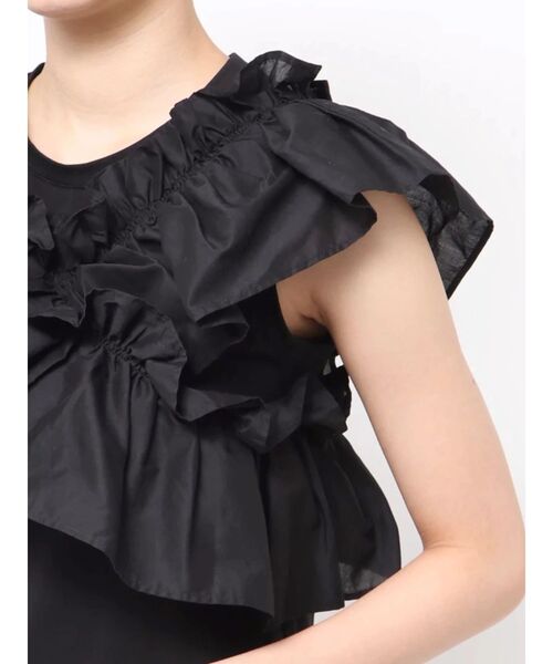 TONAL（トーナル）の「マルチWAYフリルトップス（Tシャツ/カットソー・レディース・ブラック/グレー/ブラウン・MEDIUM）」の19枚目の写真