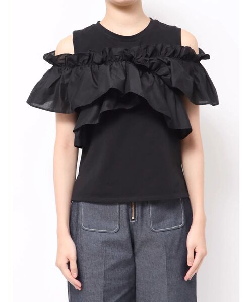 TONAL（トーナル）の「マルチWAYフリルトップス（Tシャツ/カットソー・レディース・ブラック/グレー/ブラウン・MEDIUM）」の22枚目の写真