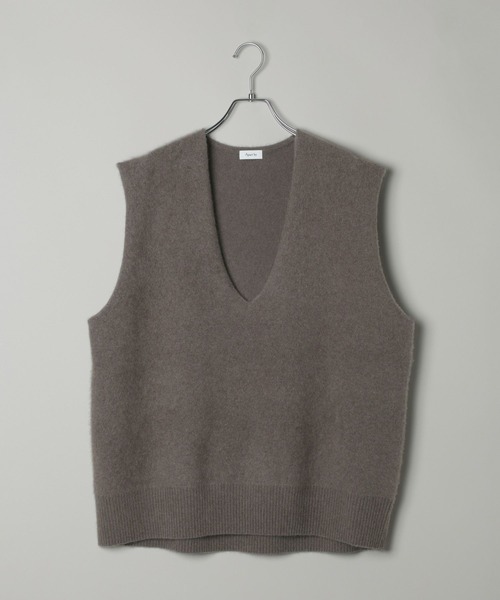 A part by（アパートバイ）の「【洗える】CNラクーンコンVベスト（ベスト・レディース・ライトベージュ/ブラウン/ボルドー・FREE/SMALL）」の4枚目の写真