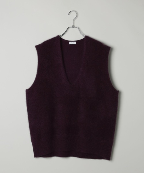A part by（アパートバイ）の「【洗える】CNラクーンコンVベスト（ベスト・レディース・ライトベージュ/ブラウン/ボルドー・FREE/SMALL）」の8枚目の写真